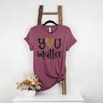You Matter Leopard Print Teacher Kind Counselor Kindness Women's Heather T-Shirt Heather Maroon You Matter Leopard Print Teacher Kind Counselor Kindness Women's Heather T-Shirt Heather Maroon