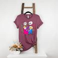 Nerdy Pythagoras Fighting Over C Squared Math Teacher Women's Heather T-Shirt Heather Maroon Nerdy Pythagoras Fighting Over C Squared Math Teacher Women's Heather T-Shirt Heather Maroon