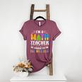 On The Nice List Christmas Math Teacher Women Men Women's Heather T-Shirt Heather Maroon On The Nice List Christmas Math Teacher Women Men Women's Heather T-Shirt Heather Maroon