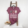 Nothing Beats 4th Grade Back To School Kids Teachers Women's Heather T-Shirt Heather Maroon