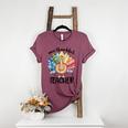 One Thankful Teacher Turkey Pencil Thanksgiving Teachers Women's Heather T-Shirt Heather Maroon One Thankful Teacher Turkey Pencil Thanksgiving Teachers Women's Heather T-Shirt Heather Maroon