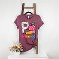 P Is For Pre K Teacher Student Pencil Apple Back To School Women's Heather T-Shirt Heather Maroon P Is For Pre K Teacher Student Pencil Apple Back To School Women's Heather T-Shirt Heather Maroon
