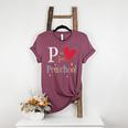 P Is For Preschool Teacher Student Back To School Women's Heather T-Shirt Heather Maroon P Is For Preschool Teacher Student Back To School Women's Heather T-Shirt Heather Maroon