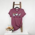 Peace Love Learn Tie Dye Teacher Kids 100th Days Of School Women's Heather T-Shirt Heather Maroon Peace Love Learn Tie Dye Teacher Kids 100th Days Of School Women's Heather T-Shirt Heather Maroon