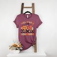 Retro Fall In Love With Learning Autumn Pumpkin Teacher Women's Heather T-Shirt Heather Maroon Retro Fall In Love With Learning Autumn Pumpkin Teacher Women's Heather T-Shirt Heather Maroon