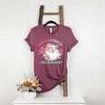 Retro Pink Christmas Santa's Favorite Art Teacher Artist Women's Heather T-Shirt Heather Maroon