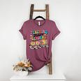Retro Teaching Future Leaders Groovy Teacher Back To School Women's Heather T-Shirt Heather Maroon