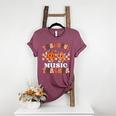 Retro Thankful Music Teacher Pumpkin Fall Thanksgiving Women's Heather T-Shirt Heather Maroon Retro Thankful Music Teacher Pumpkin Fall Thanksgiving Women's Heather T-Shirt Heather Maroon