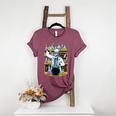 Skeleton Mad Scientist Halloween Costume Science Teacher Women's Heather T-Shirt Heather Maroon