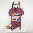 Soul Bleach Teacher Staff First Day Of School Last Hugs & High Fives Lunch Lady Vibes Blue Classic Fit Women's Heather T-Shirt Heather Maroon Soul Bleach Teacher Staff First Day Of School Last Hugs & High Fives Lunch Lady Vibes Blue Classic Fit Women's Heather T-Shirt Heather Maroon