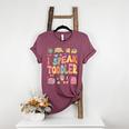 I Speak Toddler Teacher Pre-K Frist Day Back To School Women's Heather T-Shirt Heather Maroon