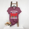 SPED Teacher Are Just Superheroes Disguise Special Education Women's Heather T-Shirt Heather Maroon SPED Teacher Are Just Superheroes Disguise Special Education Women's Heather T-Shirt Heather Maroon