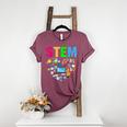 STEM Science Technology Engineering Math Teacher Women's Heather T-Shirt Heather Maroon
