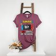 I Survived 67 Days Of School 67 Teacher Squad Matching Women's Heather T-Shirt Heather Maroon