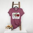 Teach Love Inspire Pre-k Teacher Apple Leopard Red Plain Women's Heather T-Shirt Heather Maroon