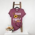 TEACH LOVE INSPIRE Teacher Sunflower Appreciation Women's Heather T-Shirt Heather Maroon TEACH LOVE INSPIRE Teacher Sunflower Appreciation Women's Heather T-Shirt Heather Maroon