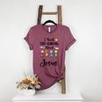 I Teach Tiny Humans About Jesus Sunday School Teacher Women's Heather T-Shirt Heather Maroon I Teach Tiny Humans About Jesus Sunday School Teacher Women's Heather T-Shirt Heather Maroon