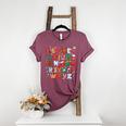 Teacher Christmas Alphabet Back To School Holiday Learning Women's Heather T-Shirt Heather Maroon Teacher Christmas Alphabet Back To School Holiday Learning Women's Heather T-Shirt Heather Maroon