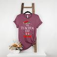 The Teacher Elf Christmas Family Matching Group Xmas Women's Heather T-Shirt Heather Maroon The Teacher Elf Christmas Family Matching Group Xmas Women's Heather T-Shirt Heather Maroon