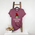 Teacher Gnome Xmas Family Matching Plaid Christmas Gnomes Women's Heather T-Shirt Heather Maroon Teacher Gnome Xmas Family Matching Plaid Christmas Gnomes Women's Heather T-Shirt Heather Maroon