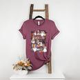 Teacher Library Ghost Reading Book Halloween Cat Women's Heather T-Shirt Heather Maroon Teacher Library Ghost Reading Book Halloween Cat Women's Heather T-Shirt Heather Maroon