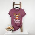 Teacher Squad Red Plaid Rudolph Reindeer Christmas Women's Heather T-Shirt Heather Maroon