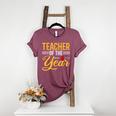 Teacher Of The Year Men Women Teachers Women's Heather T-Shirt Heather Maroon
