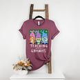 Teaching My Little Gnomies With Gnome For Teacher Women Women's Heather T-Shirt Heather Maroon Teaching My Little Gnomies With Gnome For Teacher Women Women's Heather T-Shirt Heather Maroon