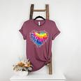 Teaching Is a Work Of Heart Tie Dye Hippie For Teacher For Men Women Girls Kids Women's Heather T-Shirt Heather Maroon