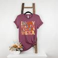 In My Thankful Teacher Era Cute Groovy Thanksgiving Teacher Women's Heather T-Shirt Heather Maroon In My Thankful Teacher Era Cute Groovy Thanksgiving Teacher Women's Heather T-Shirt Heather Maroon