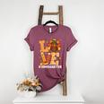 Thanksgiving Love Kindergarten Teacher Turkey Autumn Fall Women's Heather T-Shirt Heather Maroon
