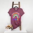 Tiny Human Tamer Watercolor Rainbow Daycare Teacher Women's Heather T-Shirt Heather Maroon Tiny Human Tamer Watercolor Rainbow Daycare Teacher Women's Heather T-Shirt Heather Maroon