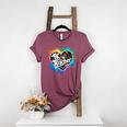 TK Teacher Transitional Kindergarten Heart Back To School Women's Heather T-Shirt Heather Maroon