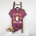 Trick Or Teach Ghost Teacher School Halloween Men Women Women's Heather T-Shirt Heather Maroon