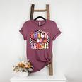 Trick Or Teach Retro Groovy Halloween Teacher Women's Heather T-Shirt Heather Maroon Trick Or Teach Retro Groovy Halloween Teacher Women's Heather T-Shirt Heather Maroon