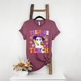 Trick Or Teach Teacher Ghost Teaching Fun Halloween Teacher Women's Heather T-Shirt Heather Maroon
