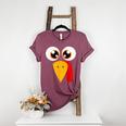 Turkey Face Halloween Costume Thanksgiving Teacher Nurse Women's Heather T-Shirt Heather Maroon Turkey Face Halloween Costume Thanksgiving Teacher Nurse Women's Heather T-Shirt Heather Maroon