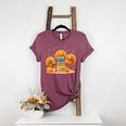 Turkey Read Books Reading Fall Thanksgiving Teacher Women's Heather T-Shirt Heather Maroon