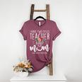 I Have Two Titles Teacher And Mom And I Rock Them Both Women's Heather T-Shirt Heather Maroon I Have Two Titles Teacher And Mom And I Rock Them Both Women's Heather T-Shirt Heather Maroon