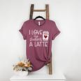Valentines Day Teacher Tee I Love My Students A Latte Women's Heather T-Shirt Heather Maroon