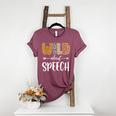 Wild About Speech SLP Leopard Teacher Back To School Kids Women's Heather T-Shirt Heather Maroon Wild About Speech SLP Leopard Teacher Back To School Kids Women's Heather T-Shirt Heather Maroon