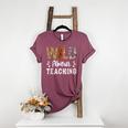 Wild About Teaching Teacher Lover Animals Leopard Zebra Women's Heather T-Shirt Heather Maroon