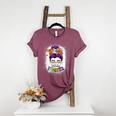 Witchy Teacher Halloween Messy Bun Teacher Bleached Women's Heather T-Shirt Heather Maroon Witchy Teacher Halloween Messy Bun Teacher Bleached Women's Heather T-Shirt Heather Maroon