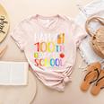 100 Days Of School Teacher And Student Women's Heather T-Shirt Heather Peach