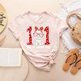 100 Days Smarter 101st Day School Dalmatian Dog Teacher Kids Women's Heather T-Shirt Heather Peach 100 Days Smarter 101st Day School Dalmatian Dog Teacher Kids Women's Heather T-Shirt Heather Peach