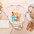 100th Day Of School Teachers Kids Happy 100 Days Women's Heather T-Shirt Heather Peach
