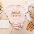2nd Second Grade Teacher Wildflower Back To School Floral Women's Heather T-Shirt Heather Peach 2nd Second Grade Teacher Wildflower Back To School Floral Women's Heather T-Shirt Heather Peach