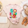50 Days Of School Teacher Happy 50th Day Of School Kids Women's Heather T-Shirt Heather Peach 50 Days Of School Teacher Happy 50th Day Of School Kids Women's Heather T-Shirt Heather Peach