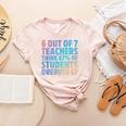 6 Out Of 7 Teachers Think 67 Of Students Overuse 67 Quote Women's Heather T-Shirt Heather Peach