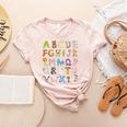 ABC Animals Alphabet Graphic Boys Girls Kindergarten Teacher Women's Heather T-Shirt Heather Peach ABC Animals Alphabet Graphic Boys Girls Kindergarten Teacher Women's Heather T-Shirt Heather Peach